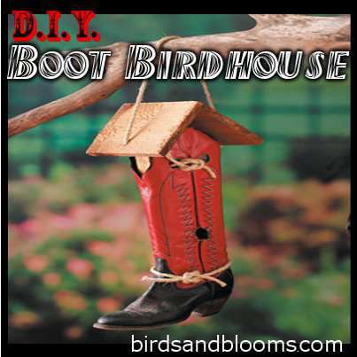 DIY Boot Birdhouse
